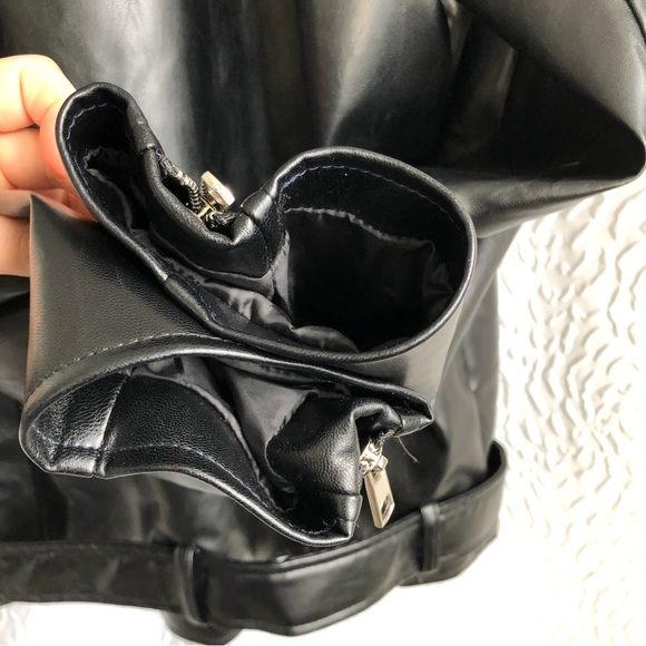 BNWT Princess Polly Black Breakeven PU Jacket Biker Motorcycle Vegan Leather - Picture 8 of 16